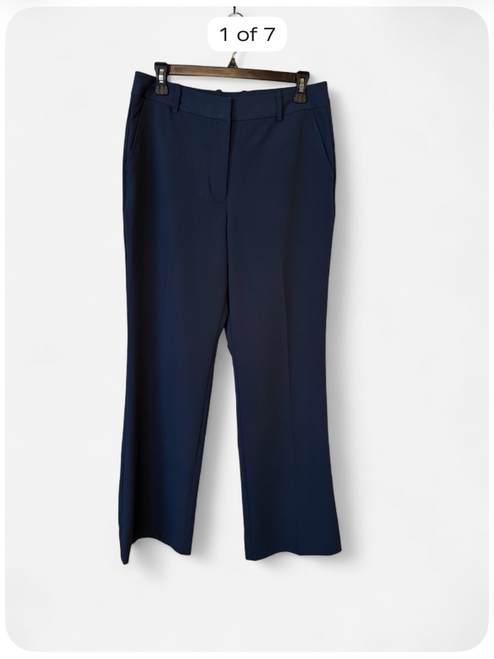 Worthington Women’s Size 6 Navy Blue Trouser Pants Career Workwear Flare Leg